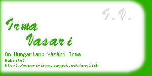 irma vasari business card